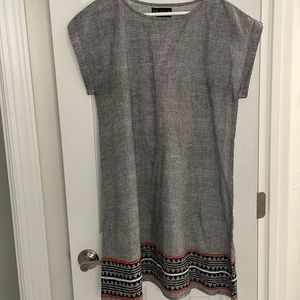 Aztec print short sleeve dress